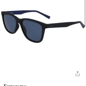 Salvatore Ferragamo Black and Blue Sunglasses